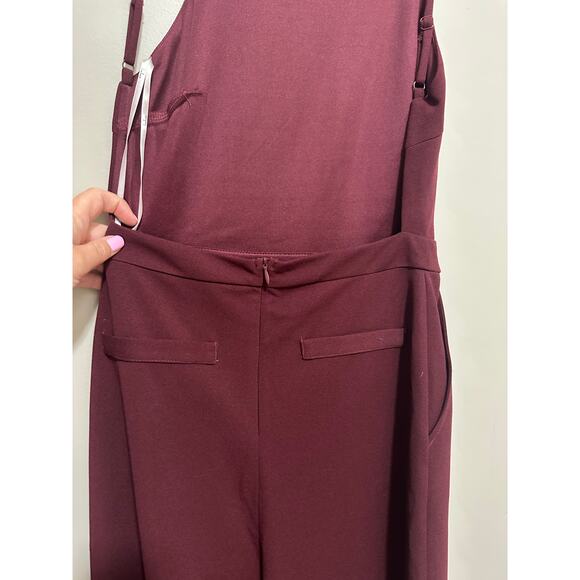 Lulus Jumpsuits Women Small Red Wine Open Back Spaghetti Straps Straight Sexy - Picture 6 of 9